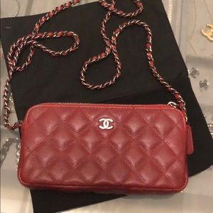 AUTH! Carried once CHANEL WOC BAG RED CAVIAR